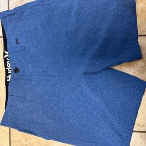 Hurley Men's Heathered Royal Blue Flat Front Shorts